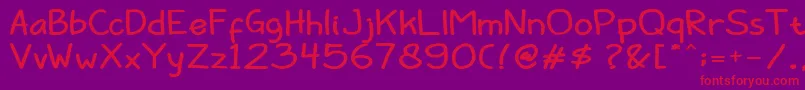 BarokahBold Font – Red Fonts on Purple Background