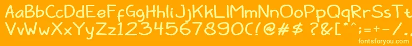 BarokahBold Font – Yellow Fonts on Orange Background