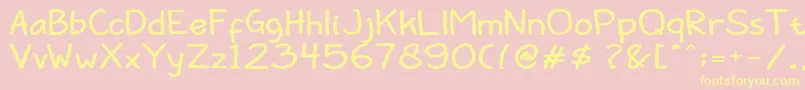 BarokahBold Font – Yellow Fonts on Pink Background