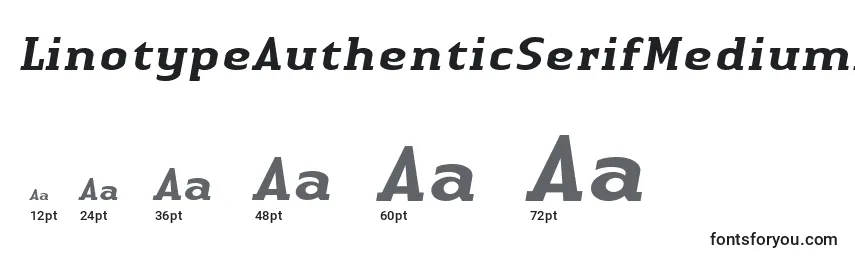 Größen der Schriftart LinotypeAuthenticSerifMediumitalic