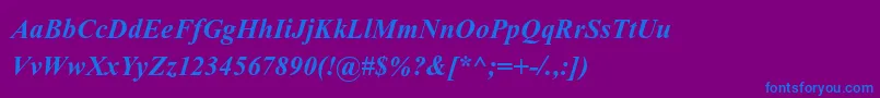 KokilaBoldItalic Font – Blue Fonts on Purple Background