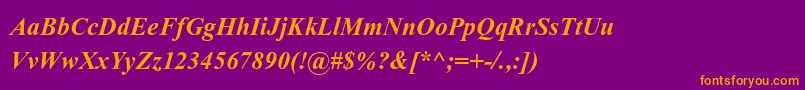 KokilaBoldItalic Font – Orange Fonts on Purple Background