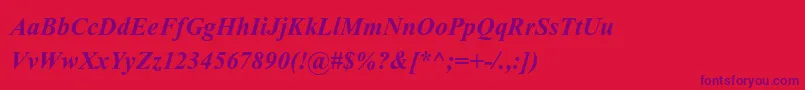KokilaBoldItalic Font – Purple Fonts on Red Background