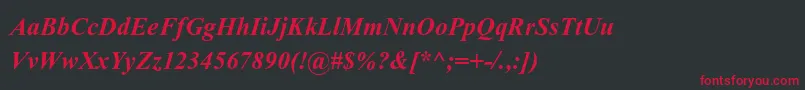 KokilaBoldItalic Font – Red Fonts on Black Background