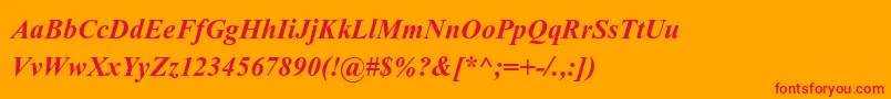 KokilaBoldItalic Font – Red Fonts on Orange Background