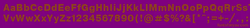 Nthvb-Schriftart – Braune Schriften auf violettem Hintergrund