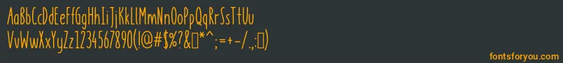 フォントKeylimedemoRegular – 黒い背景にオレンジの文字