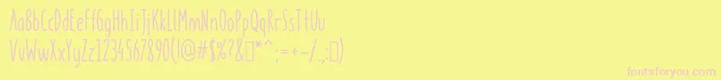 KeylimedemoRegular Font – Pink Fonts on Yellow Background