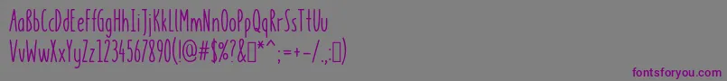 Шрифт KeylimedemoRegular – фиолетовые шрифты на сером фоне