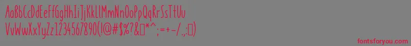 KeylimedemoRegular Font – Red Fonts on Gray Background