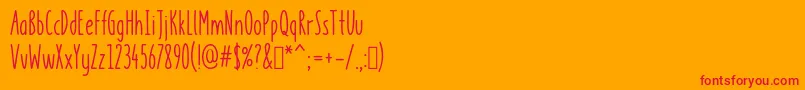 KeylimedemoRegular Font – Red Fonts on Orange Background