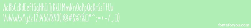 Шрифт KeylimedemoRegular – белые шрифты на зелёном фоне