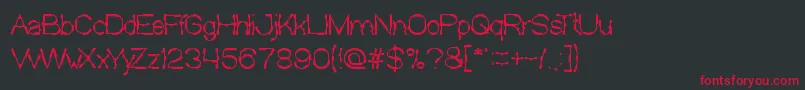 MickJagged Font – Red Fonts on Black Background