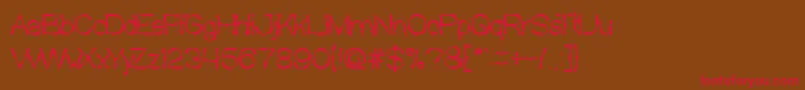 MickJagged Font – Red Fonts on Brown Background