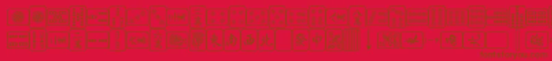 Ma Font – Brown Fonts on Red Background