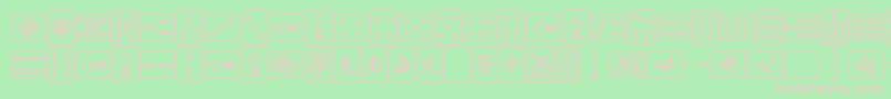 フォントMa – 緑の背景にピンクのフォント
