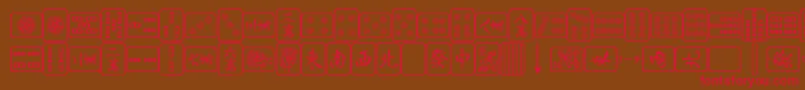 Ma Font – Red Fonts on Brown Background