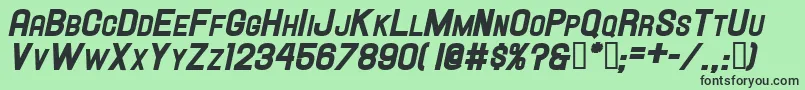 HallandaleScHeavyIt.Jl Font – Black Fonts on Green Background