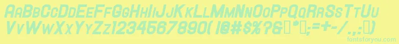 More about HallandaleScHeavyIt.Jl Font HallandaleScHeavyIt.Jl Font – Green Fonts on Yellow Background