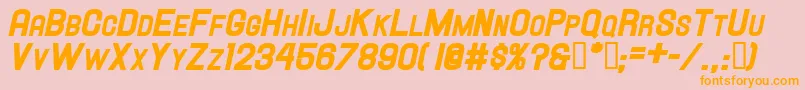 HallandaleScHeavyIt.Jl Font – Orange Fonts on Pink Background