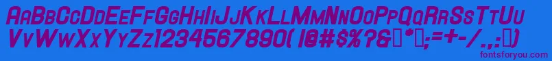 HallandaleScHeavyIt.Jl Font – Purple Fonts on Blue Background