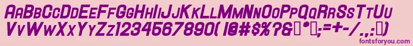 HallandaleScHeavyIt.Jl Font – Purple Fonts on Pink Background
