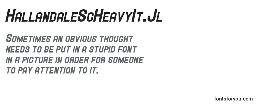 Review of the HallandaleScHeavyIt.Jl Font
