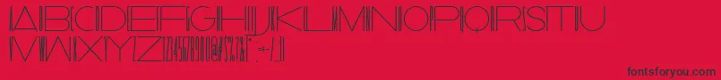 TallerEvolutionRev Font – Black Fonts on Red Background