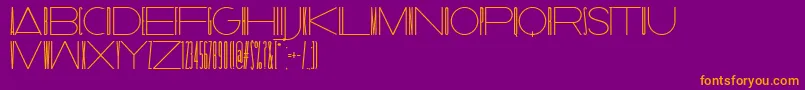 TallerEvolutionRev Font – Orange Fonts on Purple Background