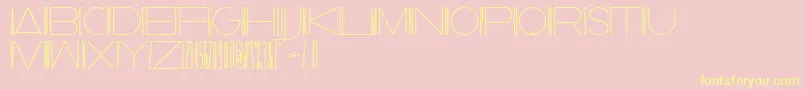 TallerEvolutionRev Font – Yellow Fonts on Pink Background