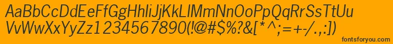 NewsGothicLtOblique Font – Black Fonts on Orange Background