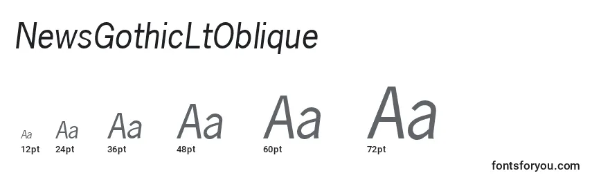 NewsGothicLtOblique Font Sizes