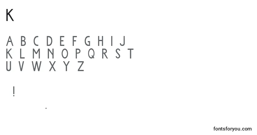 Schriftart Komorebi – Alphabet, Zahlen, spezielle Symbole