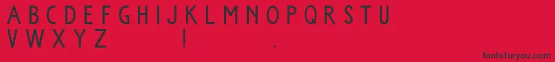 フォントKomorebi – 赤い背景に黒い文字