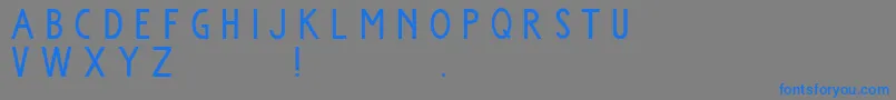 フォントKomorebi – 灰色の背景に青い文字