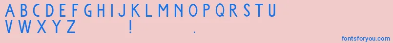 Komorebi Font – Blue Fonts on Pink Background