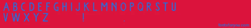 Komorebi Font – Blue Fonts on Red Background