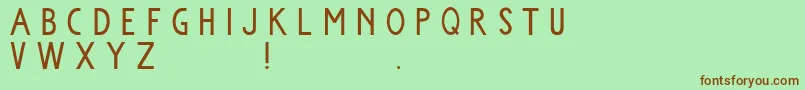 Шрифт Komorebi – коричневые шрифты на зелёном фоне