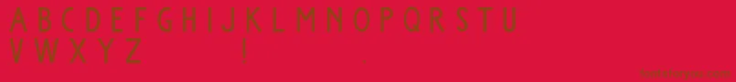 Komorebi Font – Brown Fonts on Red Background
