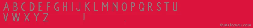 フォントKomorebi – 赤い背景に灰色の文字