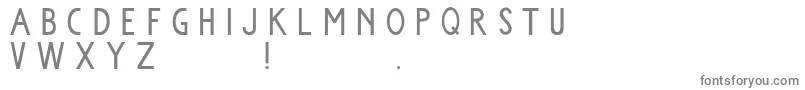 フォントKomorebi – 白い背景に灰色の文字