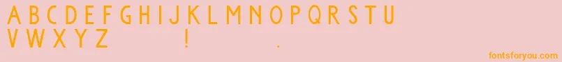 Komorebi Font – Orange Fonts on Pink Background