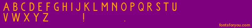 Komorebi Font – Orange Fonts on Purple Background