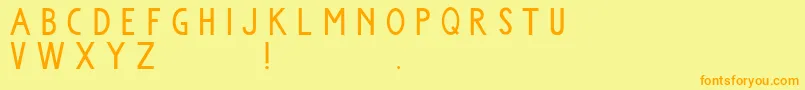 Komorebi Font – Orange Fonts on Yellow Background