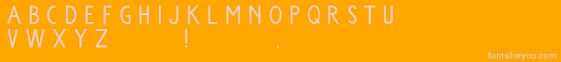 Komorebi Font – Pink Fonts on Orange Background