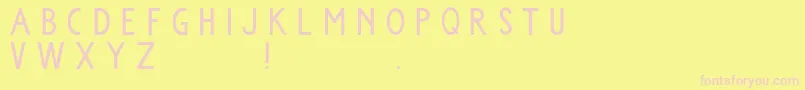 Komorebi Font – Pink Fonts on Yellow Background