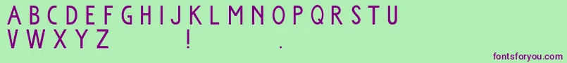 Komorebi Font – Purple Fonts on Green Background