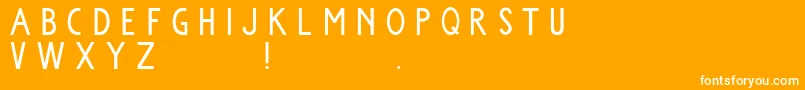 Komorebi Font – White Fonts on Orange Background