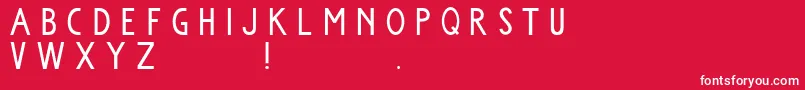 Komorebi-Schriftart – Weiße Schriften auf rotem Hintergrund