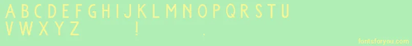 Komorebi Font – Yellow Fonts on Green Background
